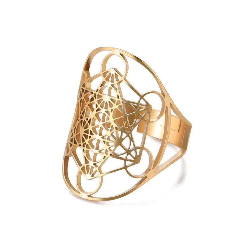Ring 'Metatron' vergoldet