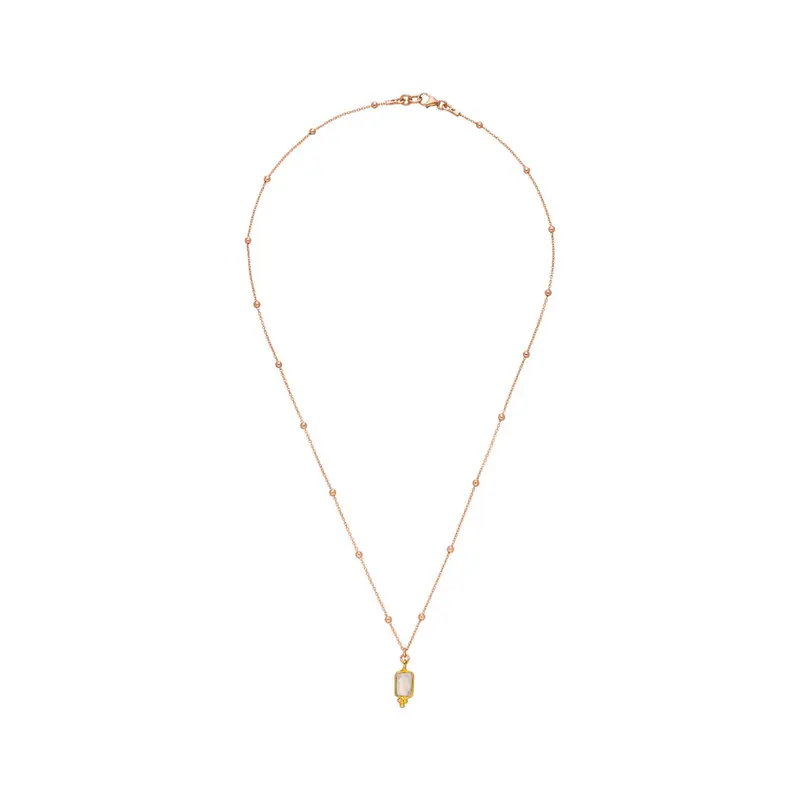 Rosenquarz Kette Roségold