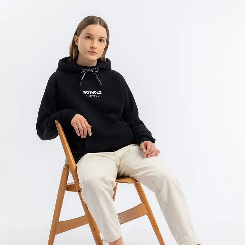 Rotholz Unisex Hoodie "Logo" - Black