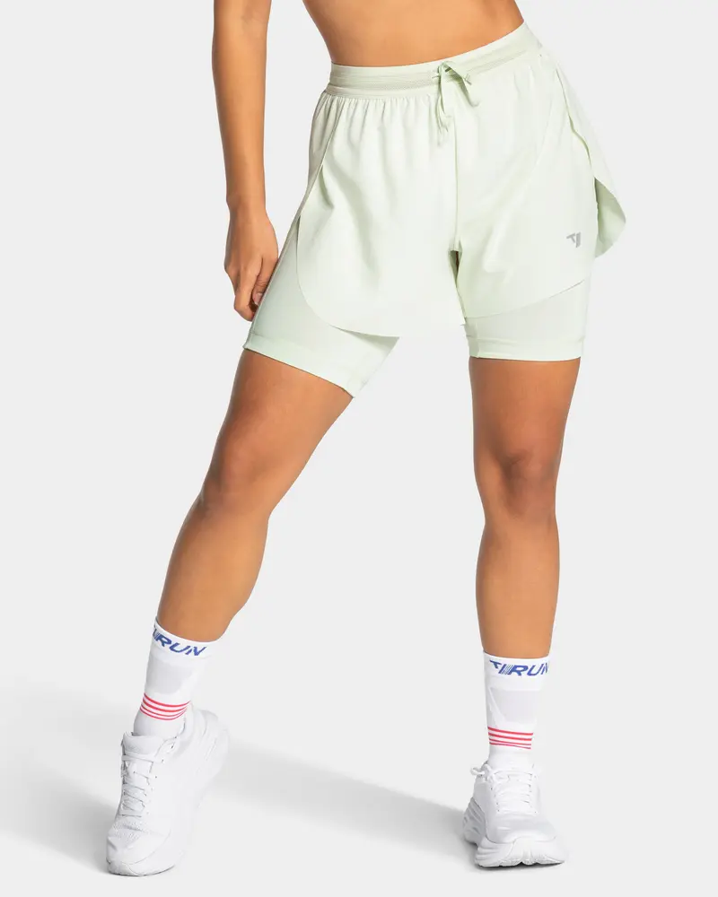 RUN 2in1 Shorts 8 Inch "Ice Mint"