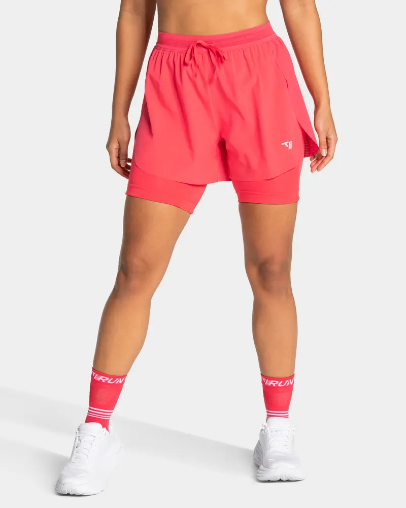 RUN 2in1 Shorts 8 Inch "Melon"