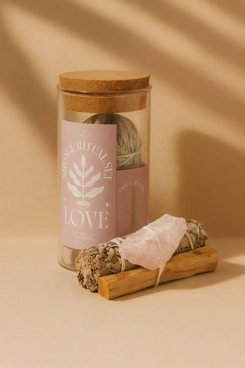 Salbei Kit "Love" – Räucherset mit Kristall