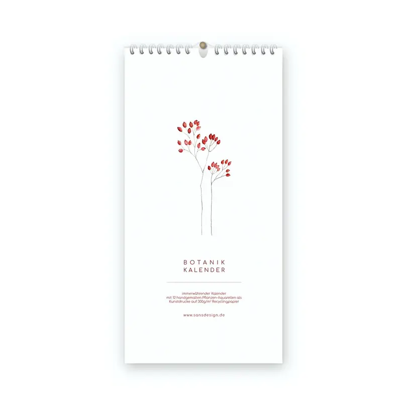 SANS.design immerwährender Botanik-Kalender