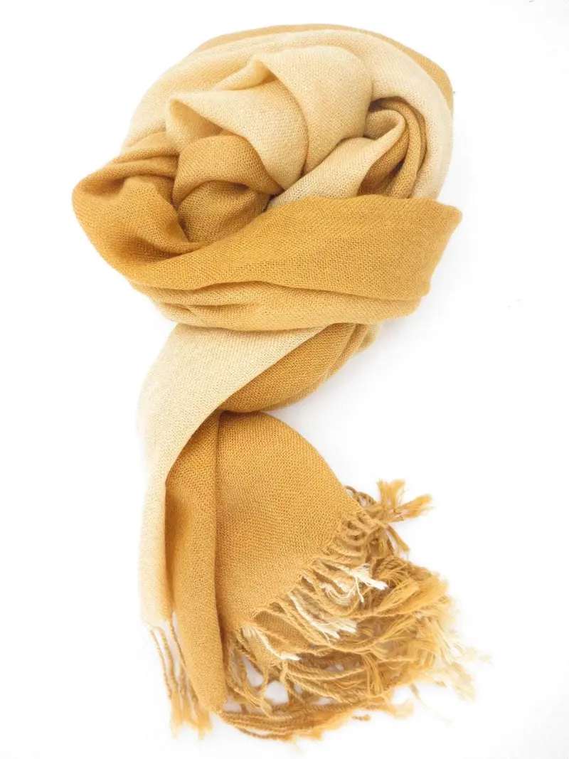 Schal aus Viskose Beige/Karamell