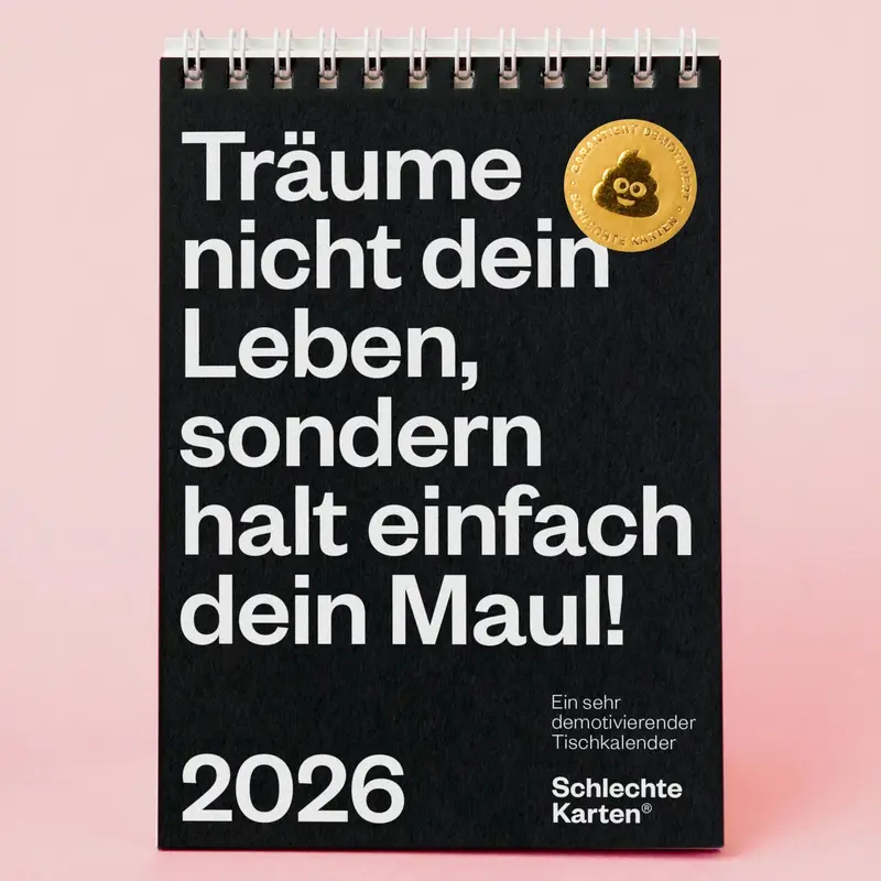Schlechte Karten "Demotivierender Tischkalender 2026"