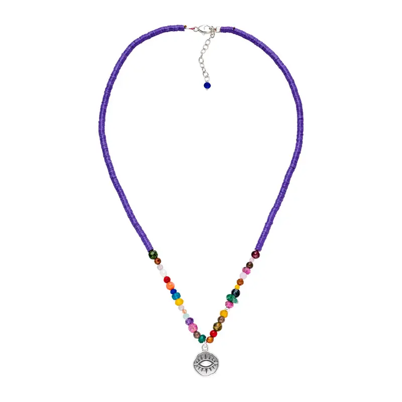 Schutz-Choker Auge Silber