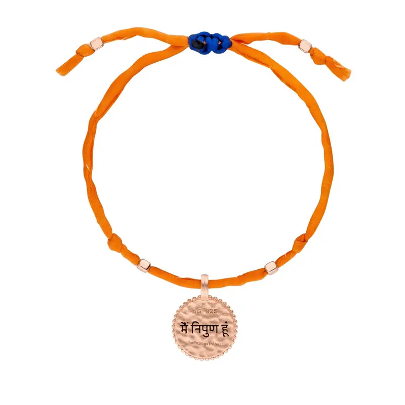 Seidenarmband „I am Perfect“ Safran