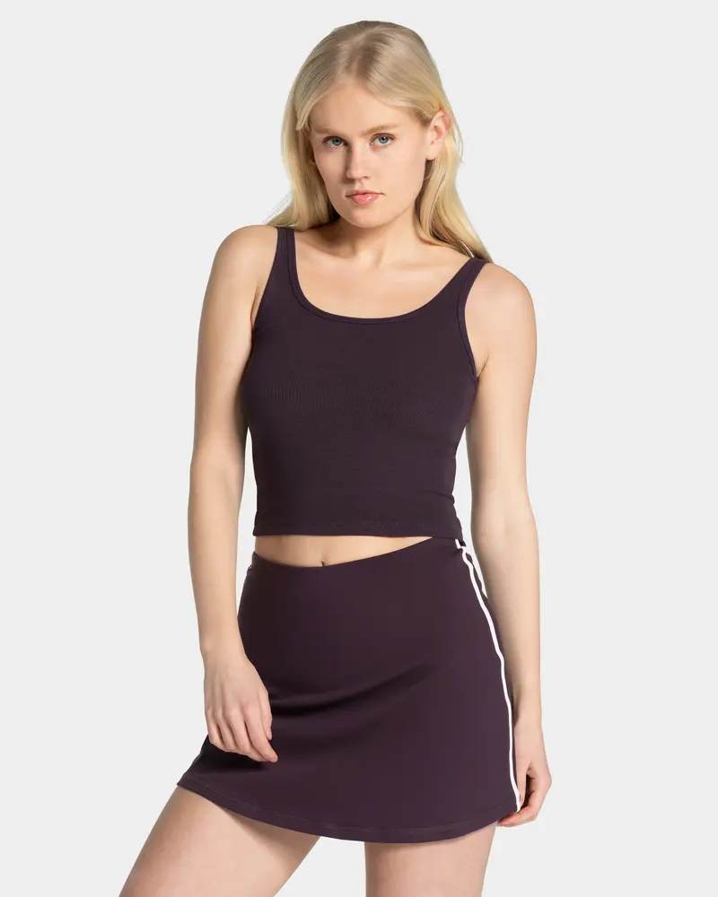 Soft Ribbed Top "Blackberry"