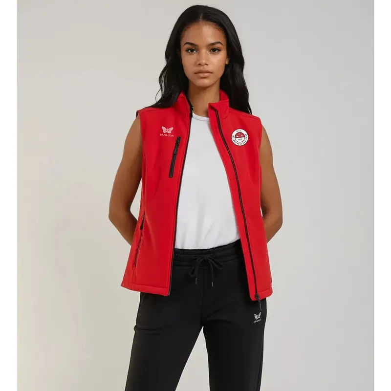 SOFTSHELL WESTE DAMEN, ROT