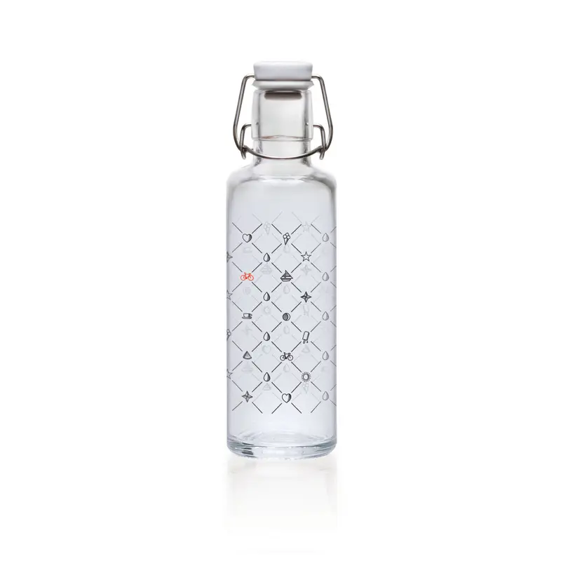 soulbottles 0,6l Glastrinkflasche "1 Schluck Sommer"