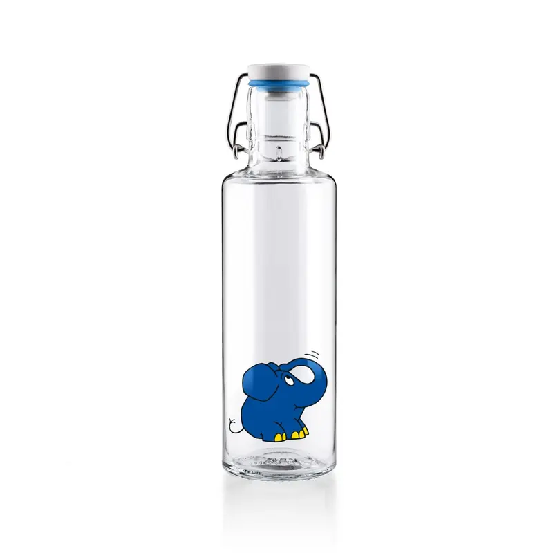 soulbottles 0,6l Glastrinkflasche "Der Elefant" - Dritte Wahl