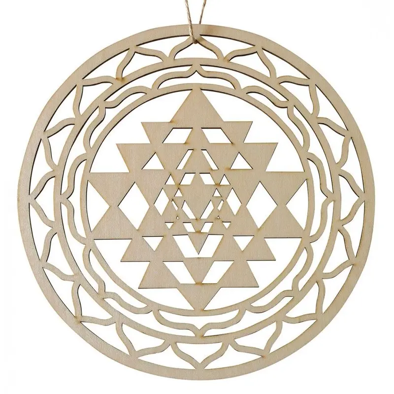Sri Yantra Holz 10 cm