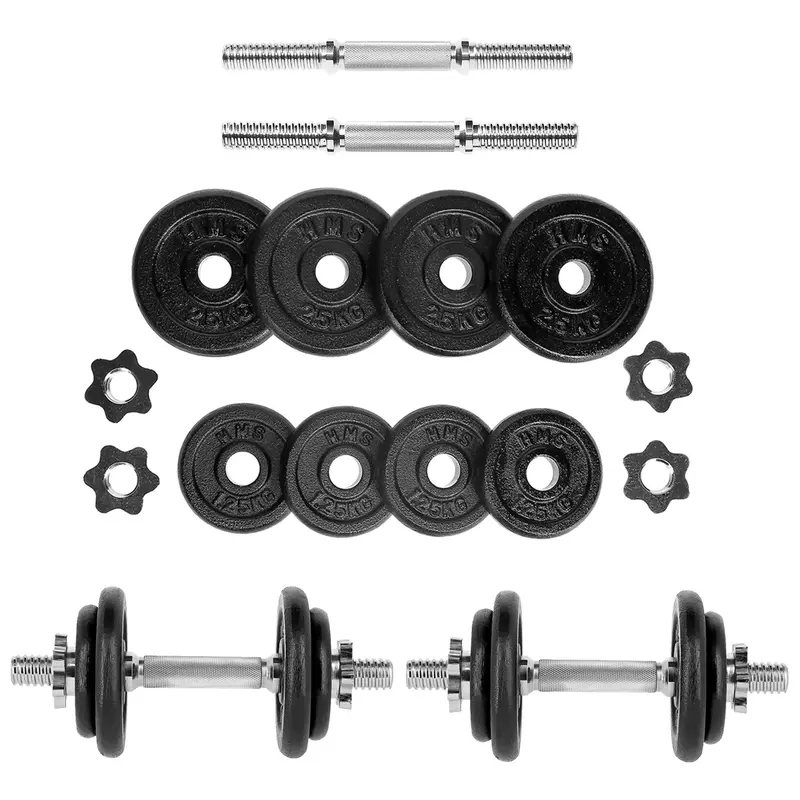 ST20 KURZHANTELN IM KOFFER 2 x 10 KG BLACK HMS