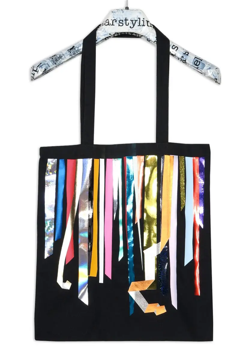 Starstyling Foil Stripes Medium Bag – Tote mit Innentasche, Handmade