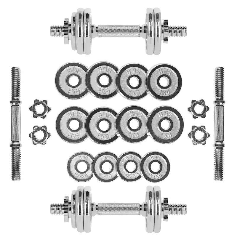 STC15 KURZHANTELN IM KOFFER 2 x 7,5 KG CHROME HMS