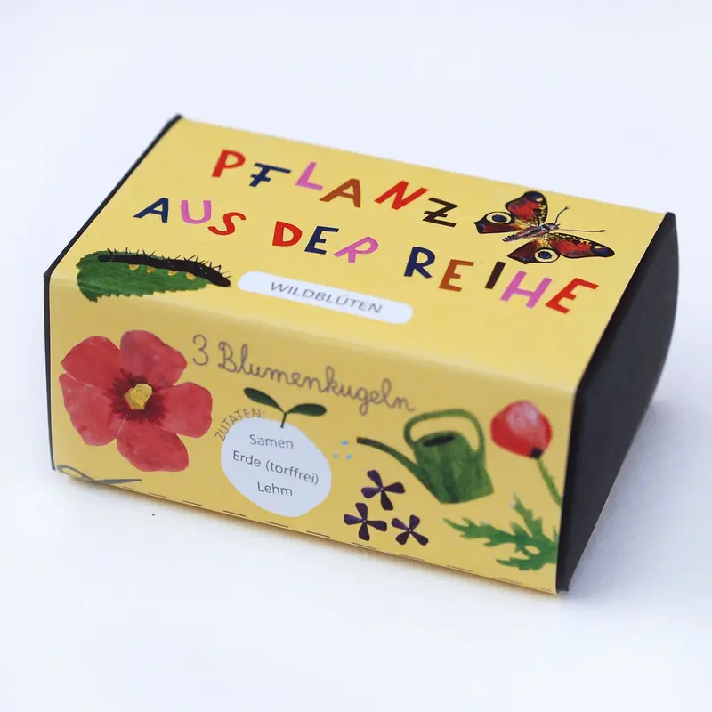 STUDIOLAUBE Saatgut Geschenkebox "Blumenkugeln" 3er-Set