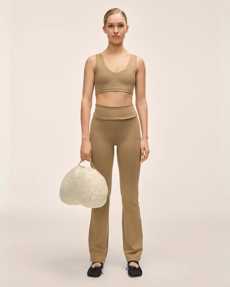 Sublime Folded Flare Pants Light Khaki
