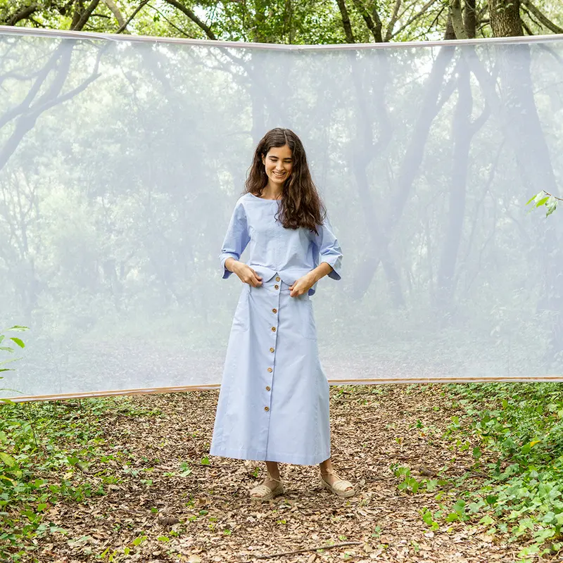 SUITE13LAB Bluse Frida OXFORD - pale blue