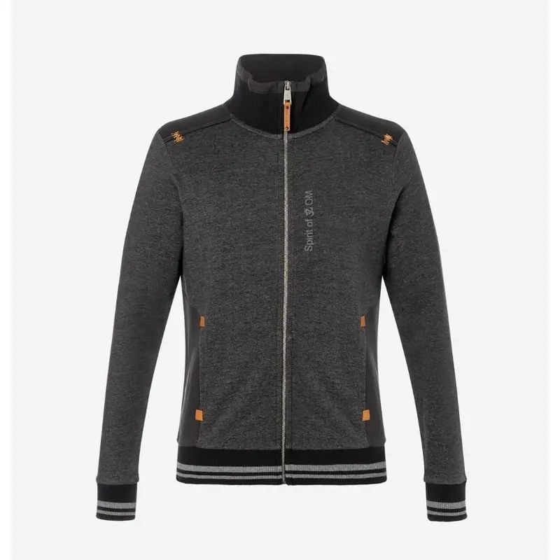 Sweatjacke Herren schwarz melange