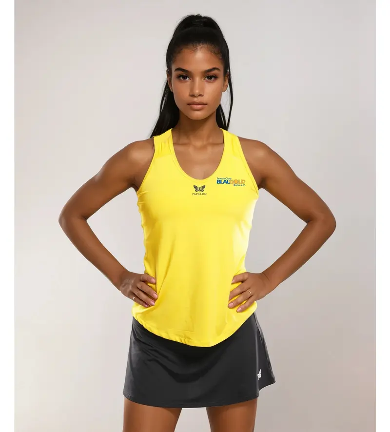 TANKTOP V-AUSSCHNITT DAMEN, GELB