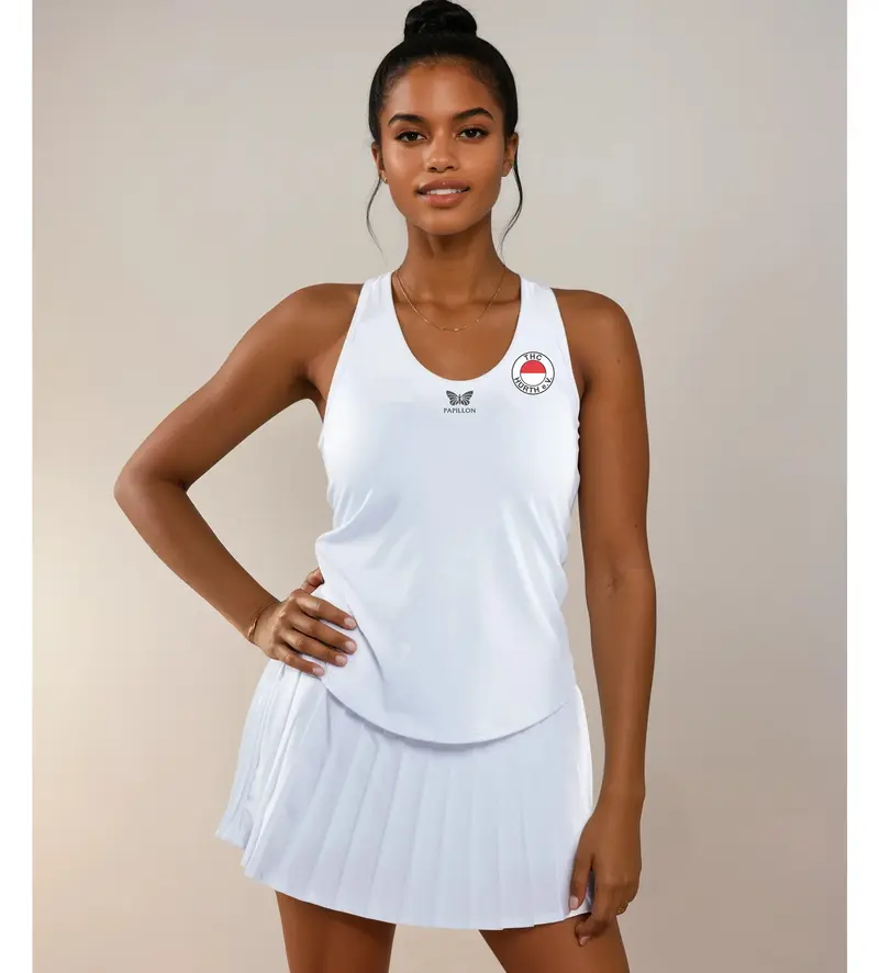 TANKTOP V-AUSSCHNITT DAMEN, WEIß