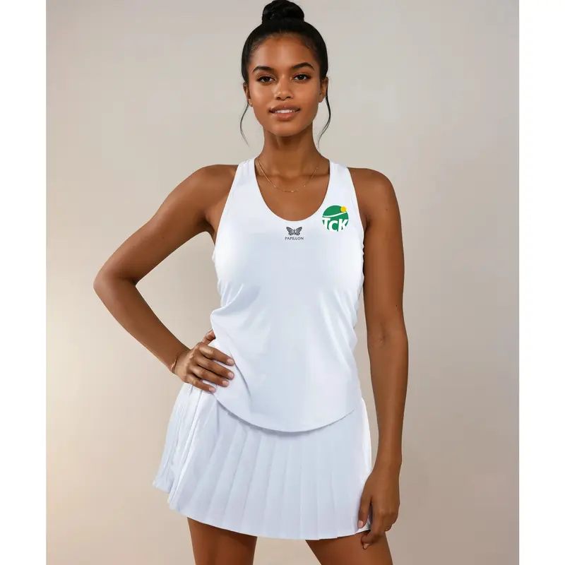 TANKTOP V-AUSSCHNITT DAMEN, WEIß