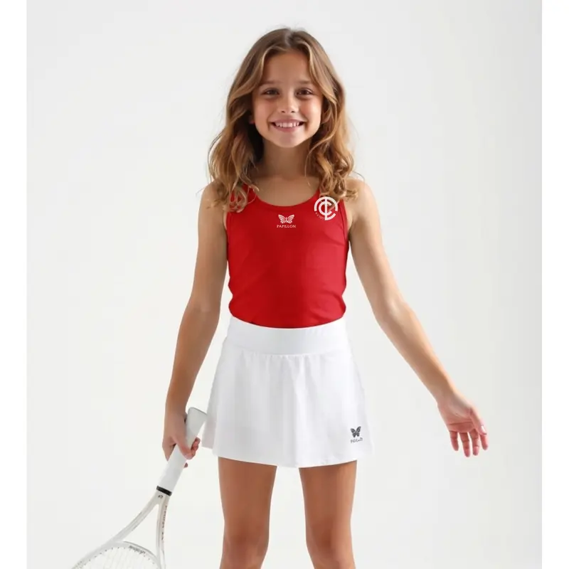 TANKTOP V-AUSSCHNITT MÄDCHEN, ROT