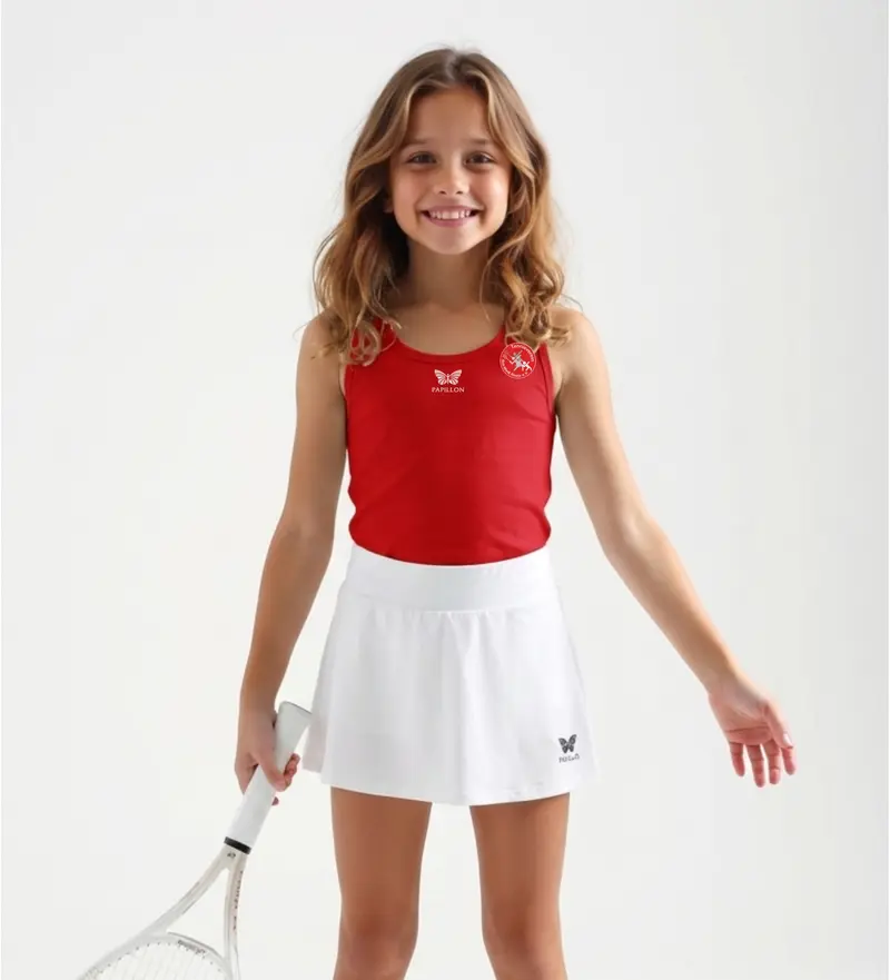 TANKTOP V-AUSSCHNITT MÄDCHEN, ROT