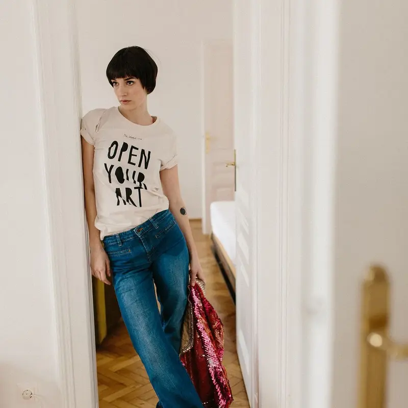 The colorful crew "Open Your Art" T-Shirt