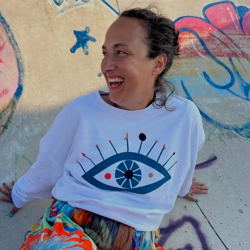 The colorful crew Sweater "Eye"