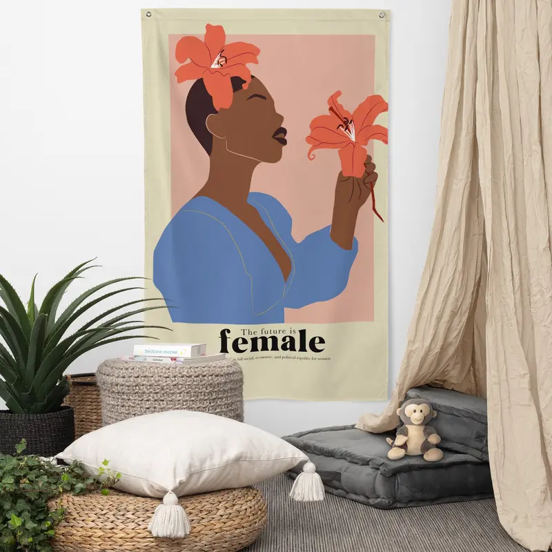 The Future is Female n2 Flag – Polyester Flagge