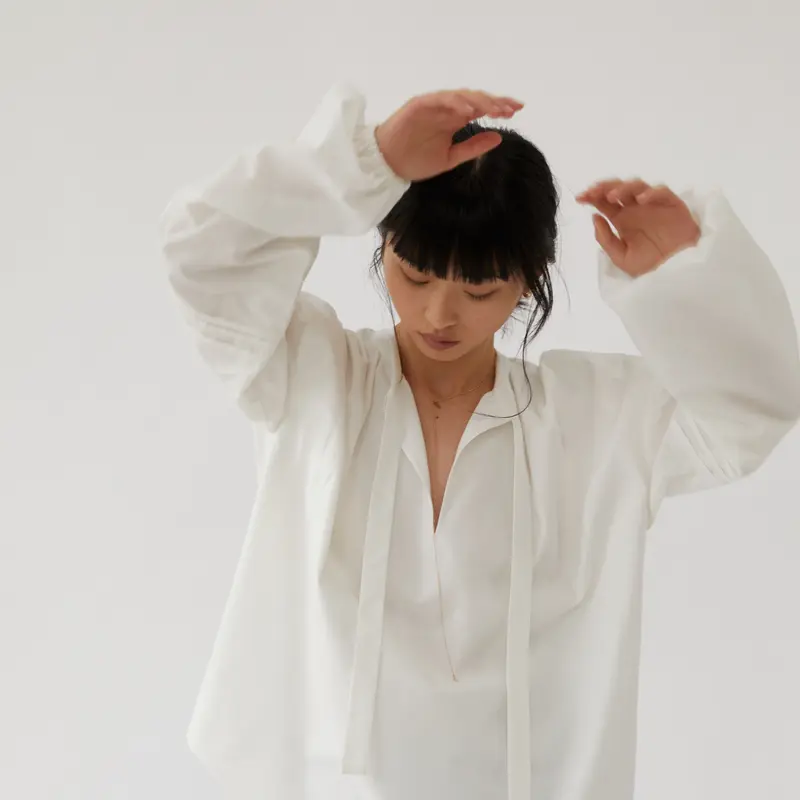 The Slow Label Puff-Sleeved Blouse