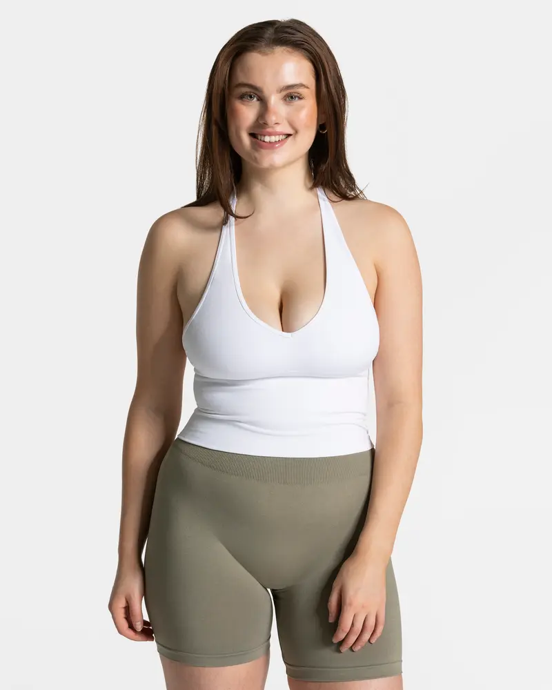 Timeless Pro Neckholder Top  "Weiß"
