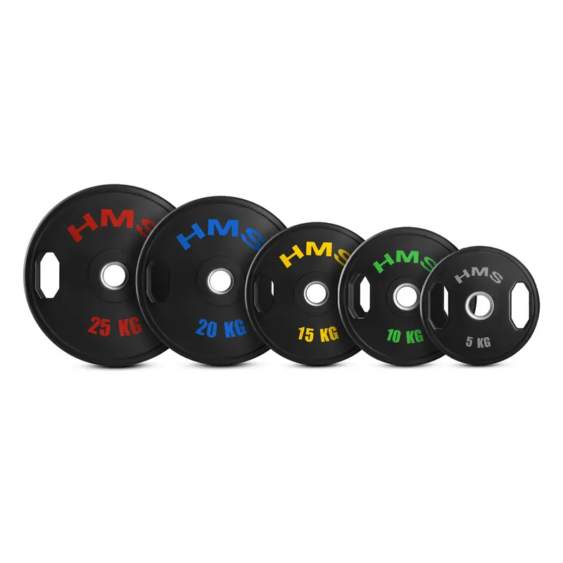 TOG25 (2 X 25 KG) GUMMIERTE OLYMPISCHE GEWICHTSSCHEIBE 2 X 25 KG HMS