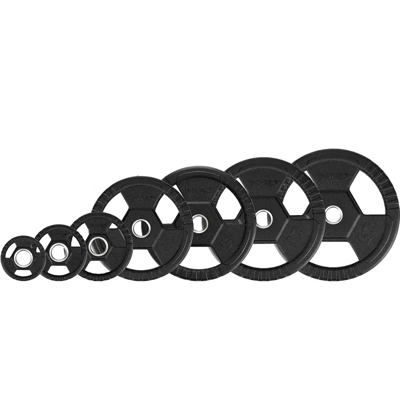 TOH01 SCHWARZE OLYMPISCHE HANTELSCHEIBE MIT GUMMIUMMANTELUNG 1.25 KG HMS