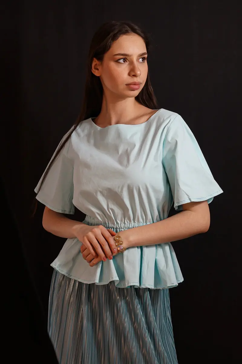 Top Sustainable Fabric Sady – 100% Baumwolle, Rückendetail, Fair gefertigt