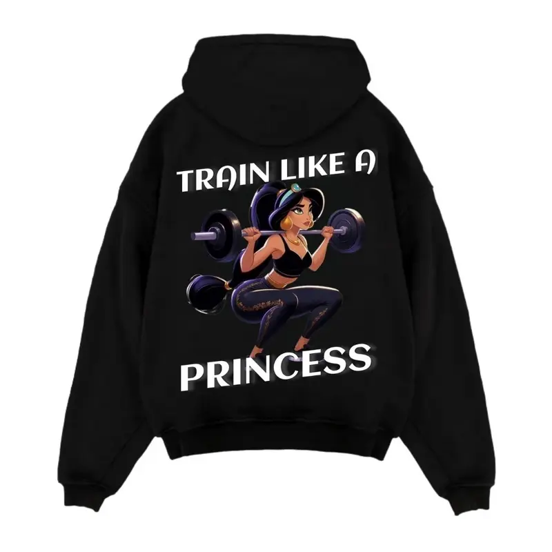 TRAIN LIKE A PRINCESS OVERSIZE HOODIE