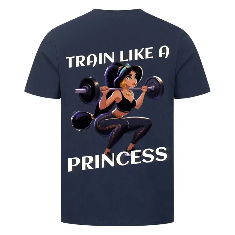 TRAIN LIKE A PRINCESS PREMIUM SHIRT (BACKPRINT)