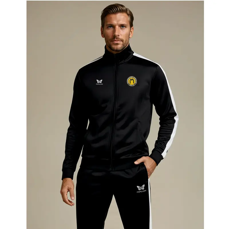 TRAININGSJACKE HERREN, SCHWARZ-WEIß