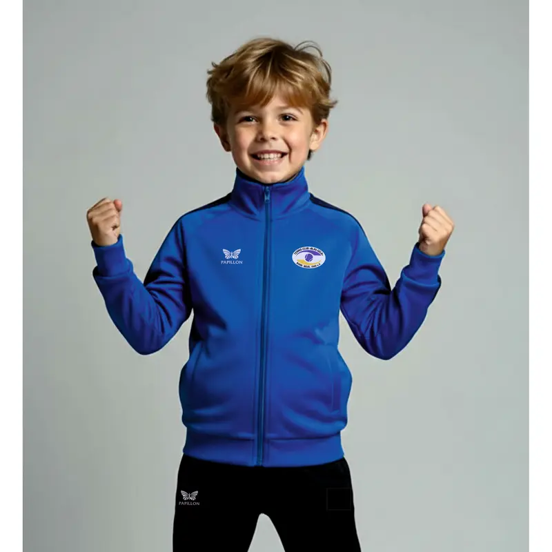 TRAININGSJACKE KNABEN, BLAU-NAVY