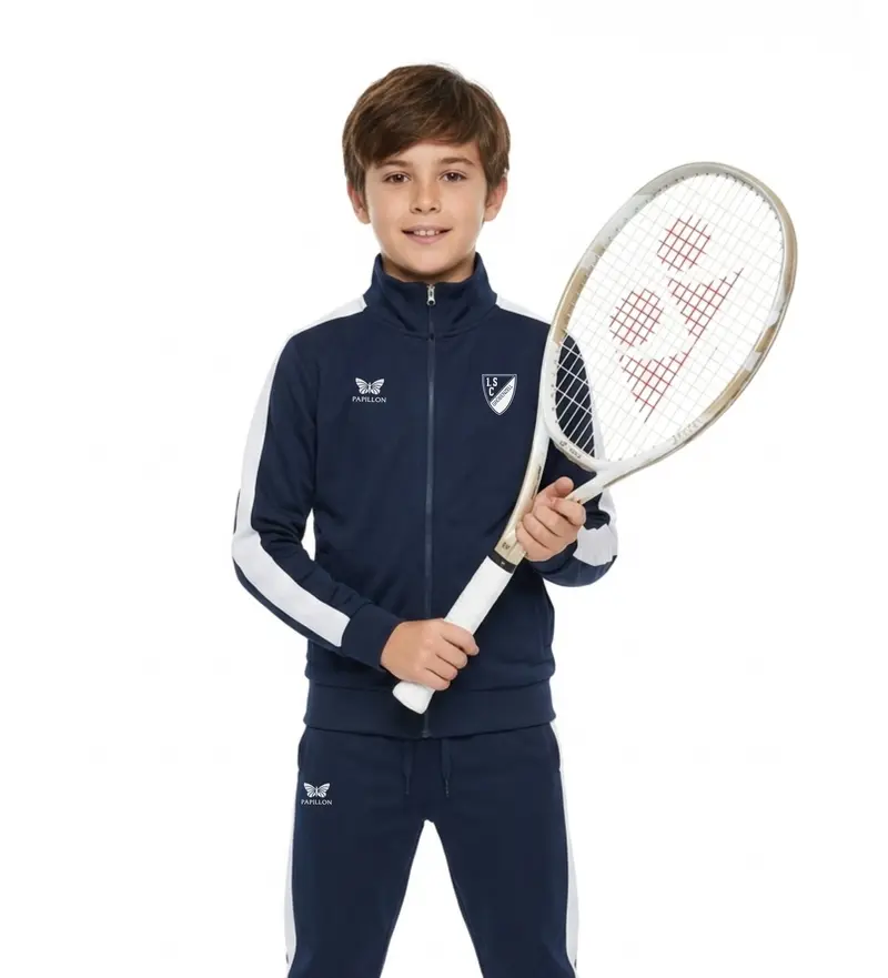 TRAININGSJACKE KNABEN, NAVY-WEIß