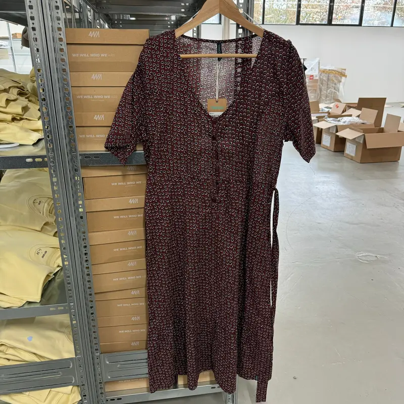 TRANQUILLO Kleid "Anita" - Weinrot / 38/S