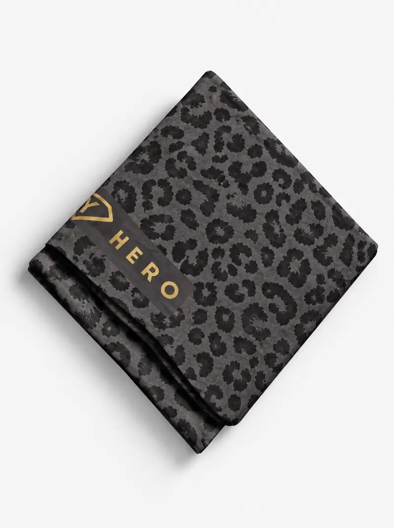 Travel Mat Black Leopard Gold 1mm