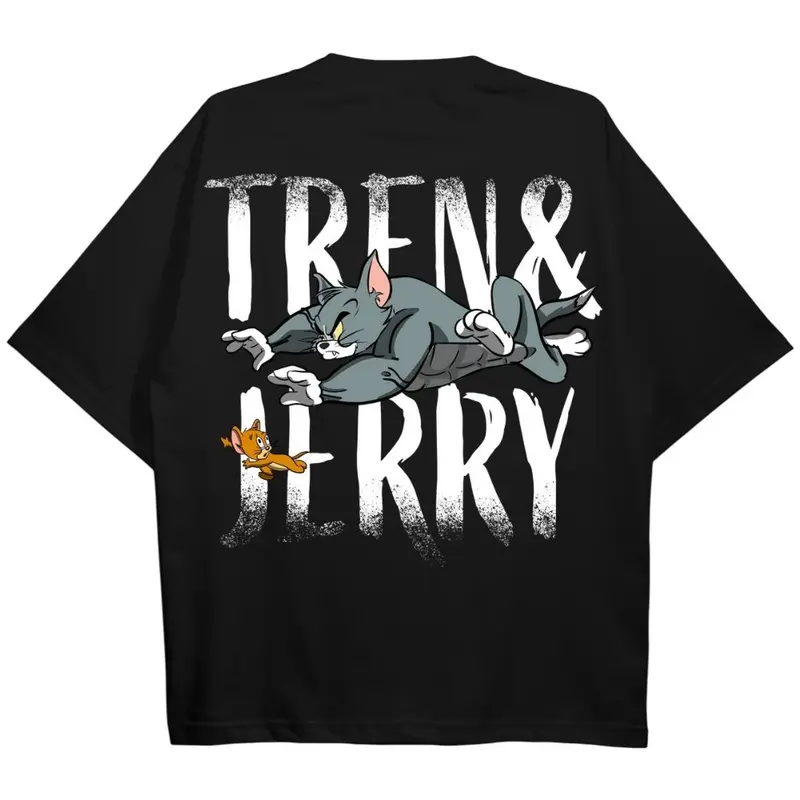 TREN & JERRY OVERSIZE SHIRT (BACKPRINT)