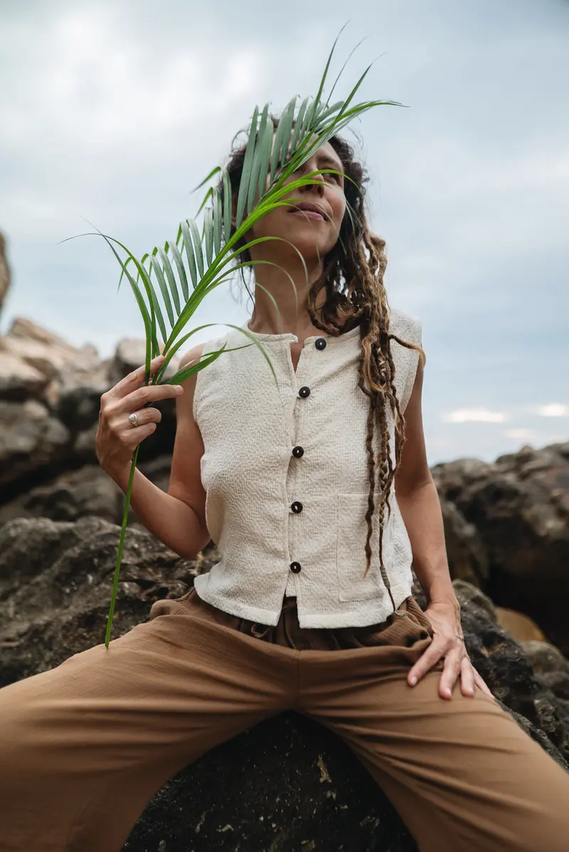 Undyed Weste MANON aus Bio-Baumwolle