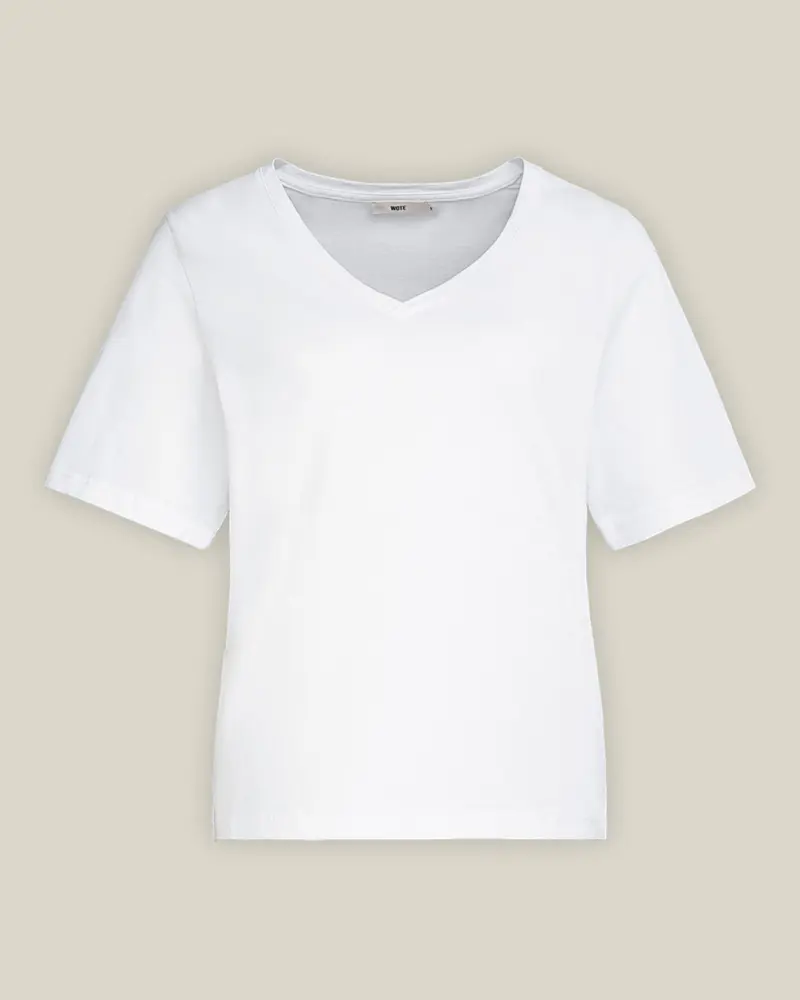 V-Neck Shirt aus Bio-Baumwolle – femininer Schnitt, minimalistisches Design