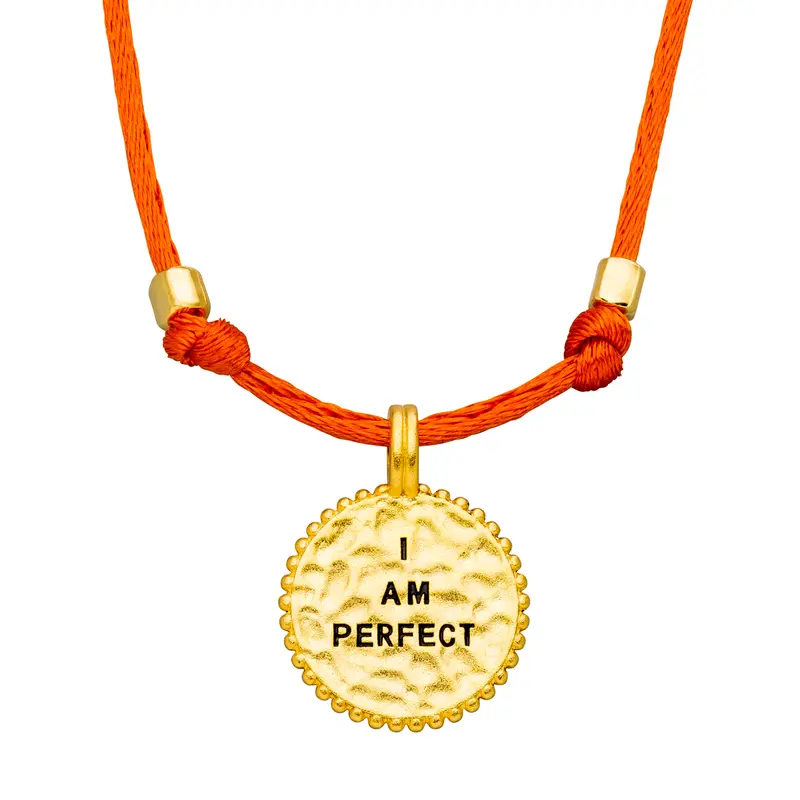 Verstellbare „I am perfect Kette", Safran