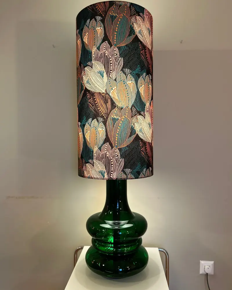 Vintage Doria Leuchte Opalglas – Bodenlampe Mid Century Handgefertigt