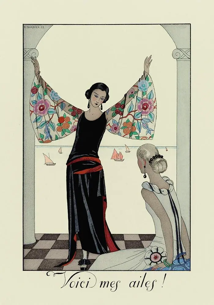Voici Mes Ailes! Vintage Poster – Art Déco Illustration