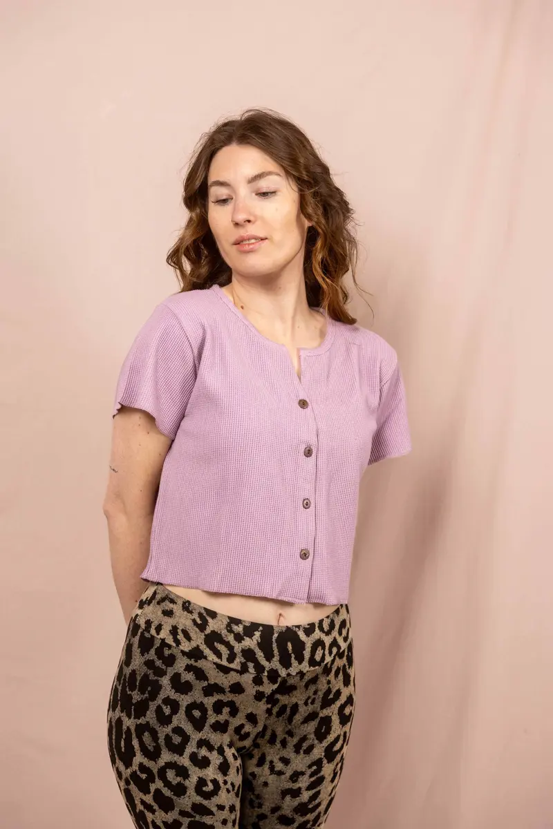 Waffle Shirt LAVENDEL